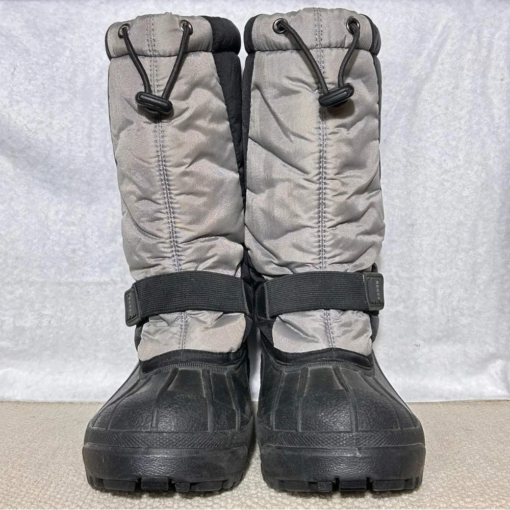 Sorel Big Kids/Youth Black/Grey Snow Goose Insulated Snow Winter Boots SZ 5